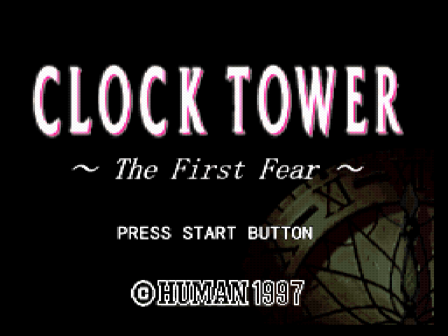 Clock Tower title screen for Playstation